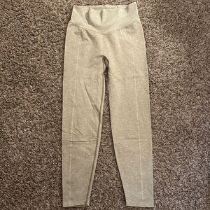 Gray / Yellow High-Waisted Leggings